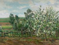 Цветущая яблоня, 1935г. 80x60 - Крылов