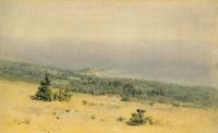 Вид на берег и море с гор. Крым. 1880-е - Куинджи