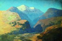 Снежные вершины гор. Кавказ. 1890-1895 - Куинджи