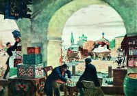 Гостиный двор (В торговых рядах). 1916 - Кустодиев
