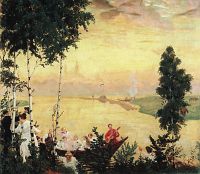 Загородная прогулка. 1918 - Кустодиев