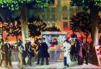 Парижский бульвар ночью. 1913 - Кустодиев