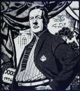 Портрет артиста Большого драматического театра Николая Федоровича Монахова. 1926 - Кустодиев