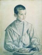 Портрет Мити Шостаковича. 1919 - Кустодиев