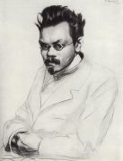 Портрет писателя А.М.Ремизова. 1907 - Кустодиев