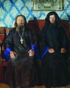 Портрет священника и дьякона (Священники. На приеме). 1907 - Кустодиев