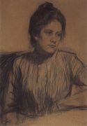 Портрет Ю.Е.Прошинской. 1901 - Кустодиев