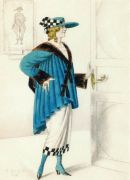Эскиз женского костюма. 1923 - Кустодиев