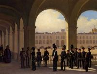 Двор военного училища в Санкт-Петербурге. 1850 - Ладюрнер (Ладурнер)