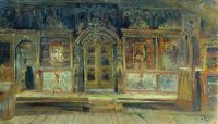 Внутри Петропавловской церкви в Плёсе, на Волге. 1888 - Левитан
