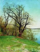 Дуб на берегу реки. 1887 - Левитан