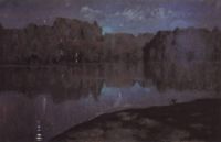 Ночь. Берег реки. Конец 1890-х - Левитан