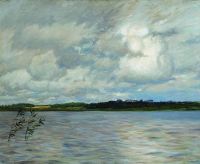 Озеро. Серый день. 1895 - Левитан