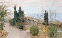 Садик в Ялте. Кипарисы. 1886 - Левитан