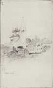 Церковь с колокольней в Решме. 1890 - Левитан