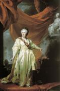 Портрет Екатерины II в виде законодательницы в храме богини Правосудия. 1780-е. Холст, масло. 110 - Левицкий