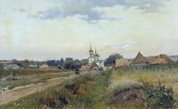 Пейзаж с церковью - Маковская
