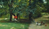 В парке. Около 1881 - Маковский