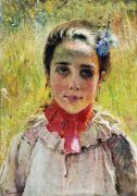Девочка в поле. 1900-е - Маковский