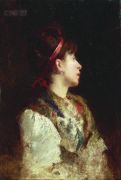 Девушка с красной лентой. 1900-е - Маковский