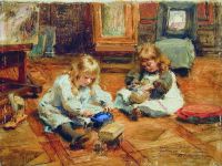 Дети, играющие в мастерской. 1880-е - Маковский
