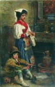 Модели в ожидании художника (Греющиеся итальянцы). 1904 - Маковский