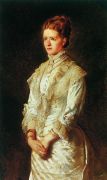 Портрет девушки в белом платье - Маковский