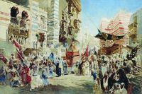 Эскиз к картине Перенесение священного ковра из Мекки в Каир - Маковский