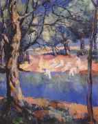 malevich_river_in_the_forest_c1908-or-1928 - Малевич