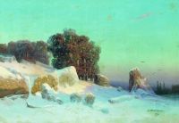Арсений МЕЩЕРСКИЙ (1834-1902). Зимний пейзаж. Холст, масло - Мещерский