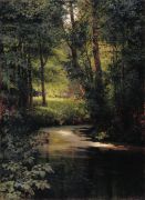 Лесной ручей. Весной. 1890, холст, масло, 75х56 - Мясоедов
