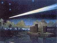 Пейзаж с кометой. 1910г.  - Нарбут
