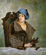 Женщина, снимающая перчатку. 1924  - Осмеркин
