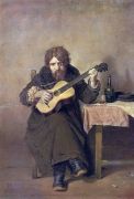 Гитарист-бобыль. 1865 Д., м. 31,2х22 ГРМ - Перов