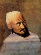 Голова киргиза. Этюд. 1870-е Иркутск - Перов