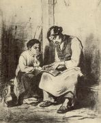 Дворник-самоучка. Рисунок карандашом и сангиной. 1868 ГТГ - Перов