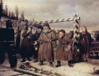 На железной дороге. 1868 Х., м. 52х66 ГТГ - Перов