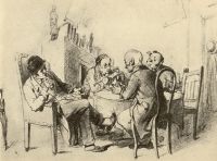 Политики. Рисунок карандашом. 1863 ГТГ - Перов