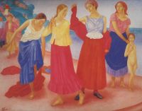 Девушки на Волге. 1915 - Петров-Водкин