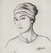 Портрет жены художника. 1912 - Петров-Водкин