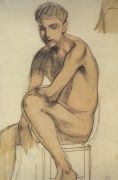 Сидящий мальчик. 1906 - Петров-Водкин