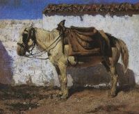 Белая лошадка. Нормандия. 1874 - Поленов