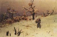 Солдат с вязанкой дров. 1883 - Поленов