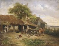 Деревенский двор. 1861 - Попов