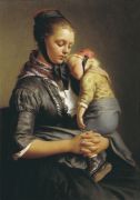 Крестьянка из Вилленсхаузена с уснувшим ребенком на руках. 1843 - Рейтерн