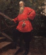 В.В.Стасов на даче в деревне Старожиловка близ Парголова. 1889 - Репин