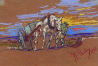 Везущая лошадь. 1892 - Репин