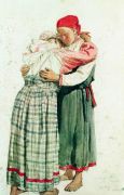 Две женские фигуры (Обнимающиеся крестьянки). 1878 - Репин