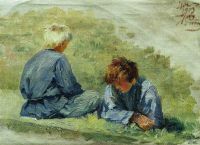 Мальчики на траве. 1903 - Репин