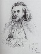 Портрет Владимира Сергеевича Соловьева. 1891 - Репин